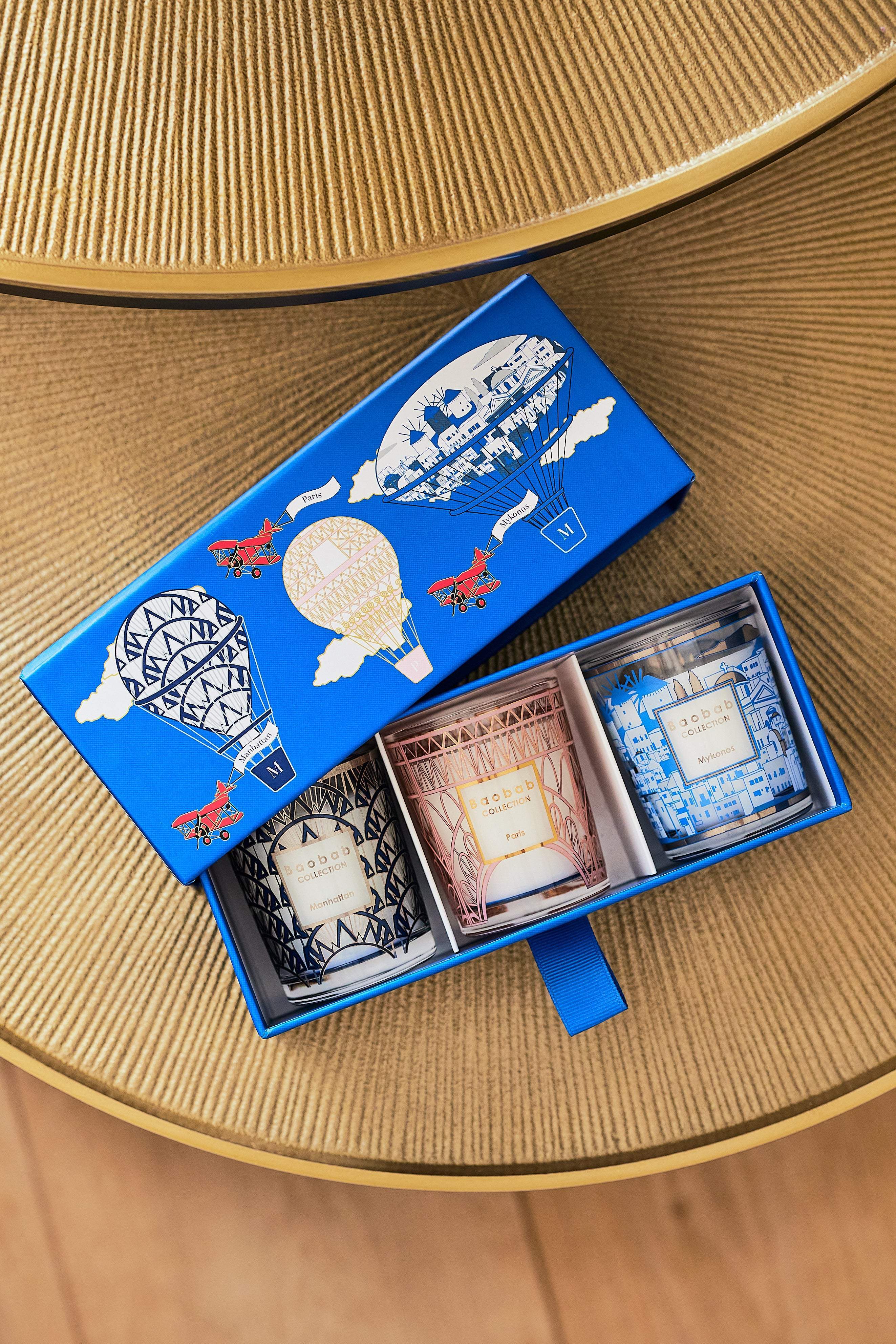 TRIO TRAVEL CANDLES MANHATTAN-PARIS-MYKONOS - Image 2